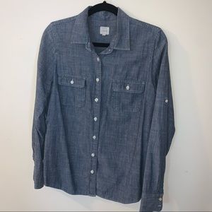 Women’s M J.Crew denim button down shirt